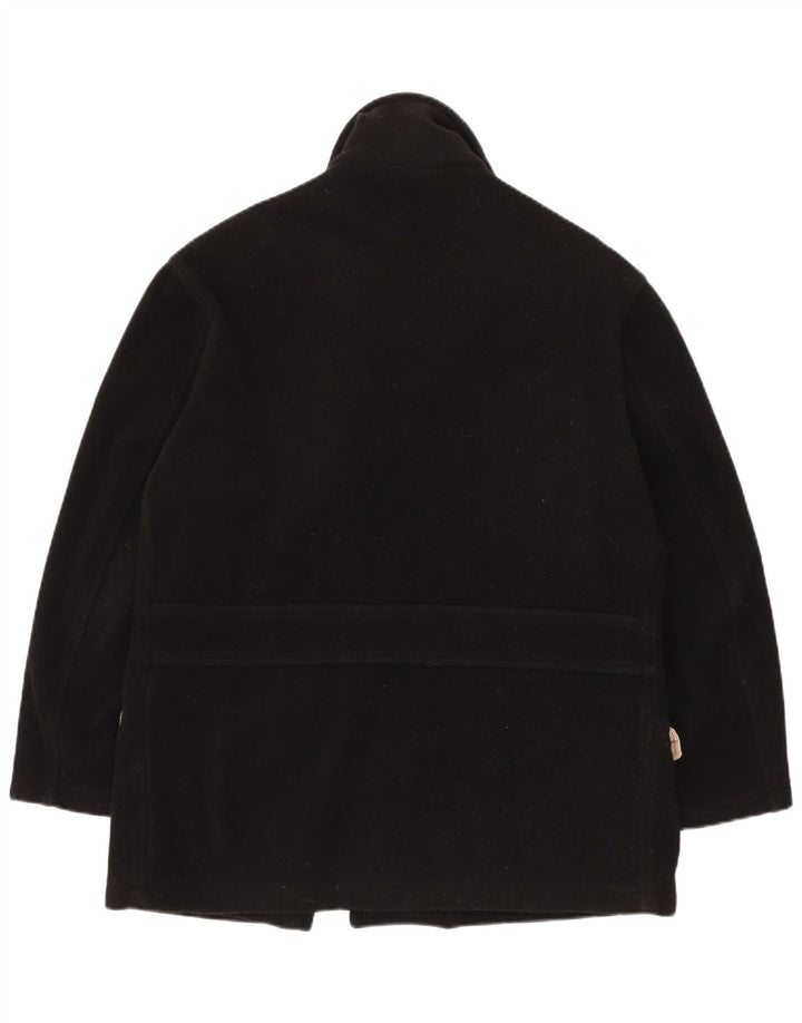 Murphy & Nye Damen Übergroßer Pea Coat UK 14 Mittelschwarze Wolle