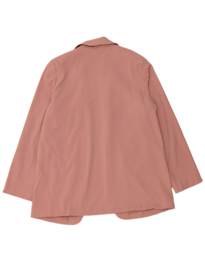 Marks & Spencer Offene Damen-Blazerjacke, UK 14, Größe L, Rosa, Polyester