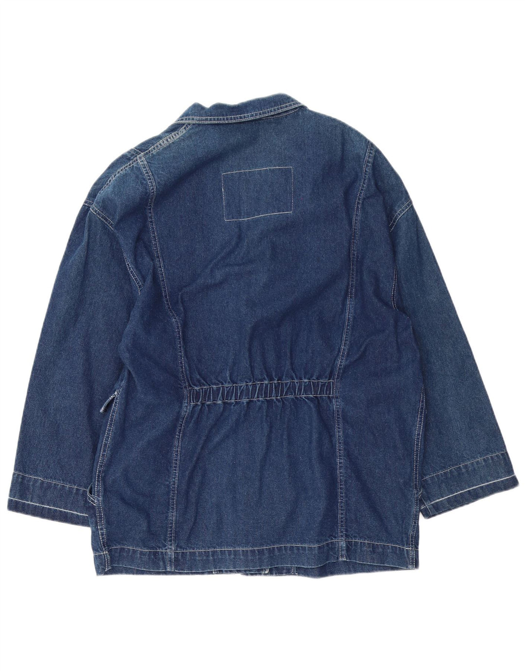 Vintage Damen 3-Knopf-Denim-Blazer-Jacke, UK 16, große marineblaue Baumwolle