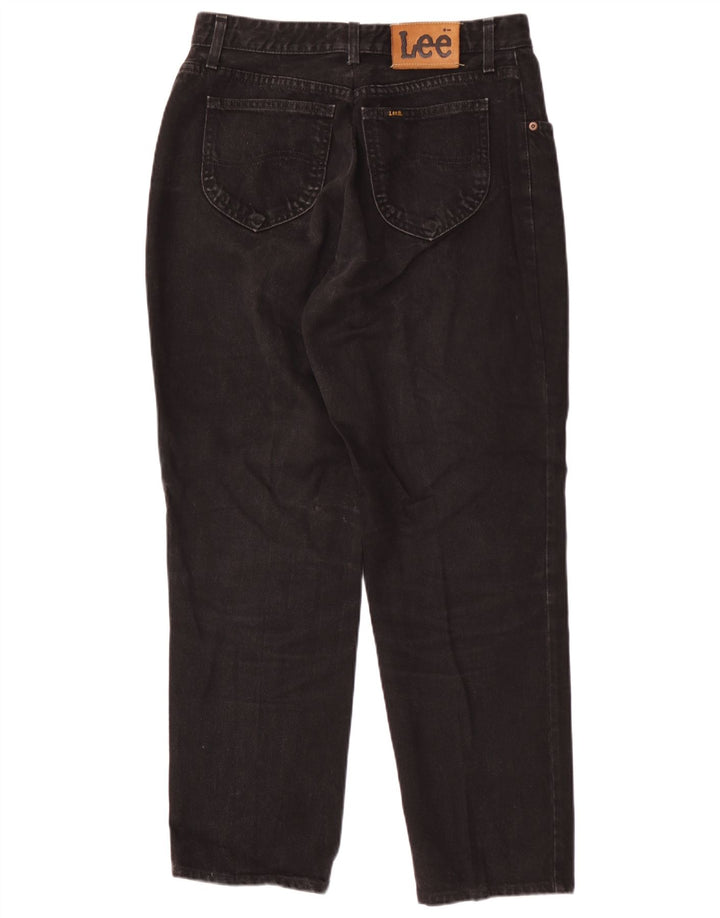 Lee Herren Tapered Jeans W36 L31 Schwarze Baumwolle