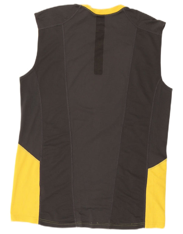 Nike Herren-Dri-Fit-Trägershirt, klein, gelbes Farbblock-Polyester