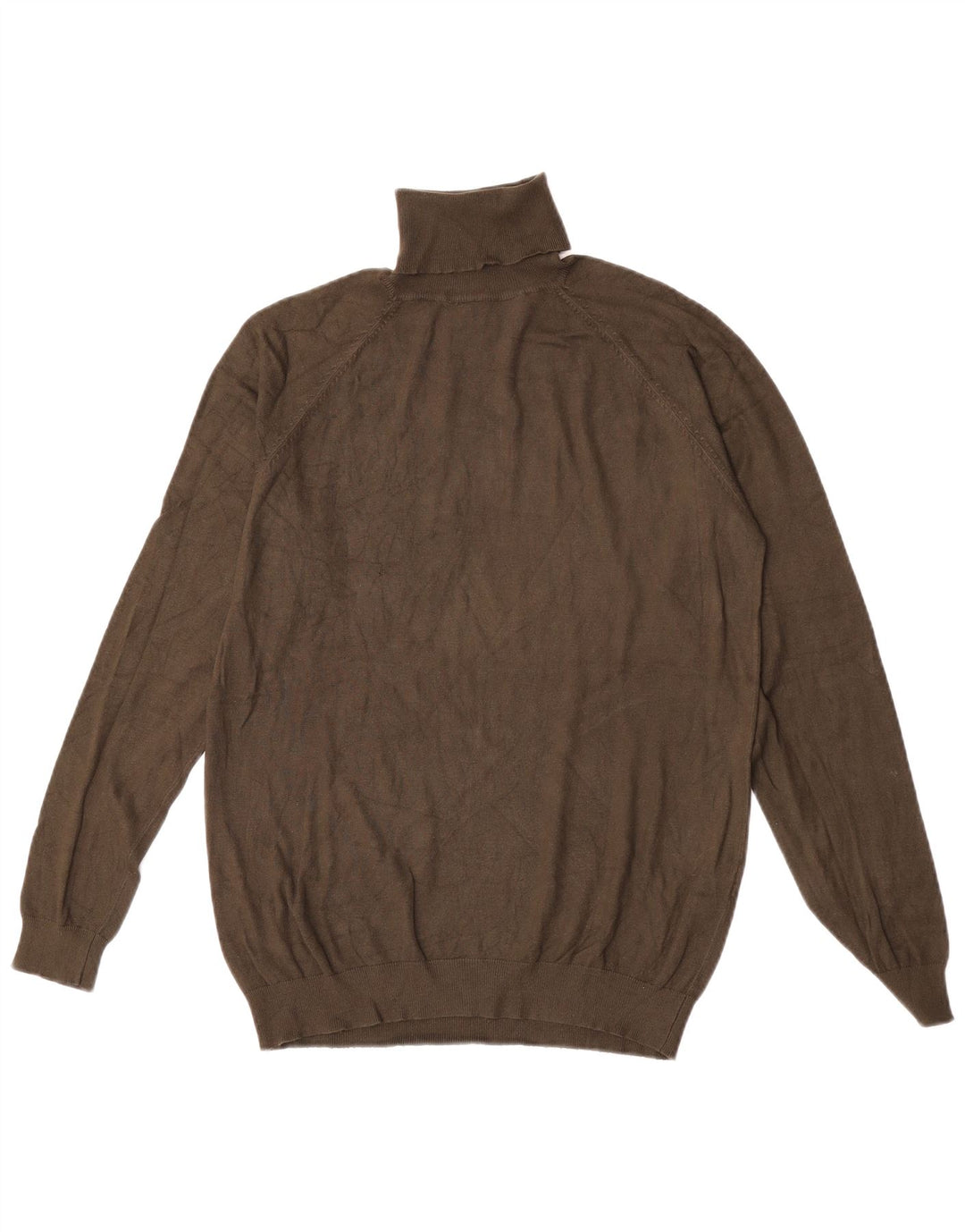 Rollkragenpullover für Herren von Zara, mittlere Khaki-Viskose