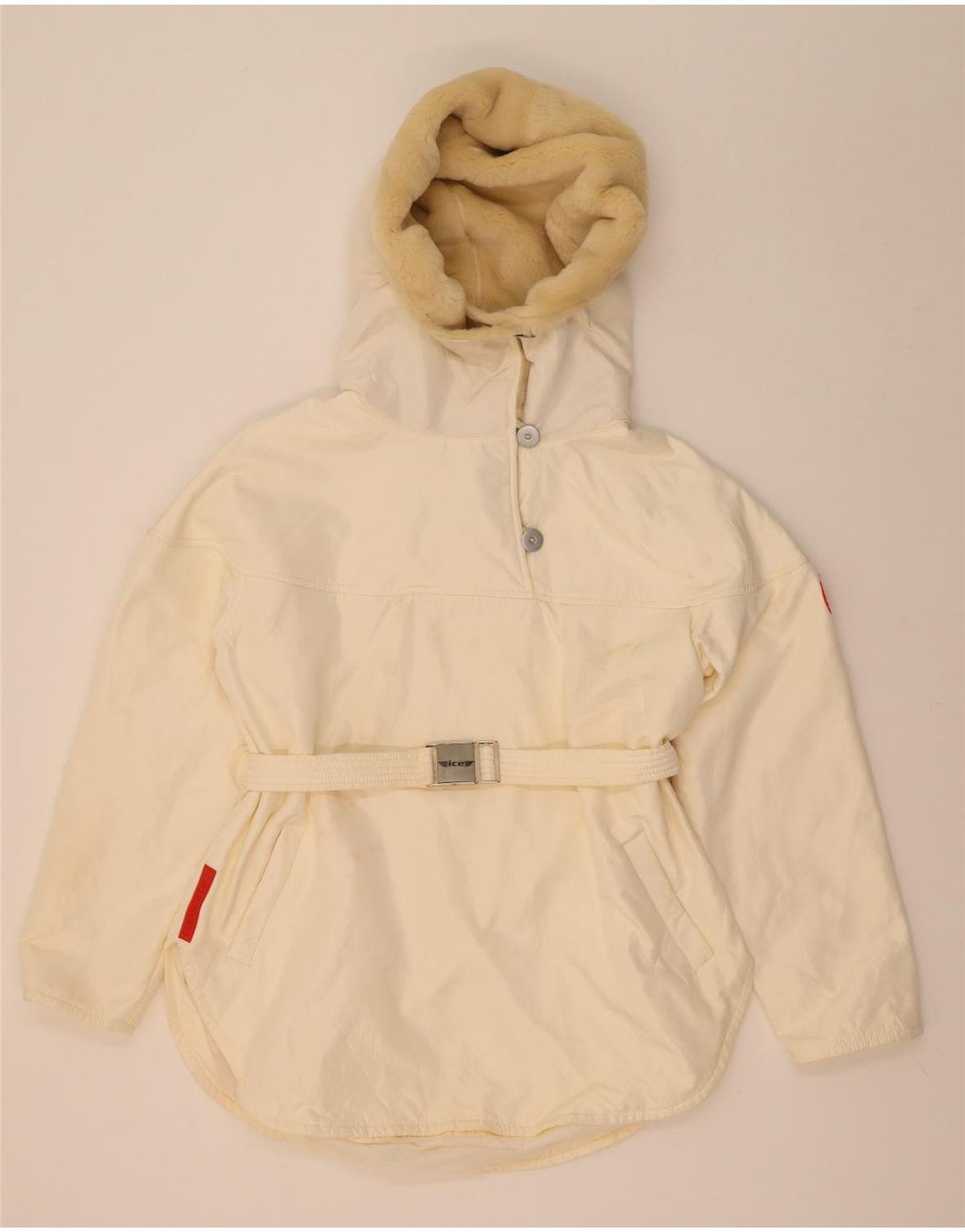 Ice Damen-Anorakjacke mit Kapuze, UK 16, Größe L, Weiß, Polyamid