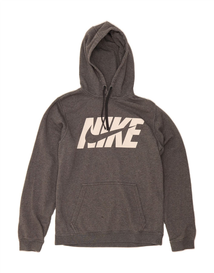NIKE Mens Graphic Hoodie Jumper Small Grey Cotton Vintage Nike and Second-Hand Nike from Messina Hembry 