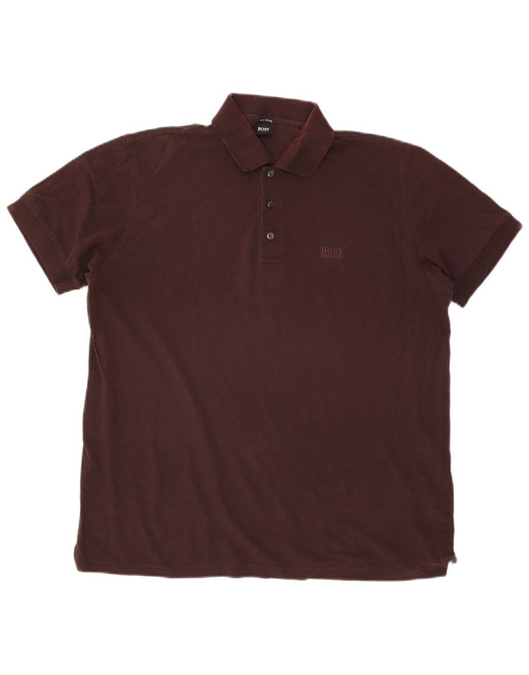 Hugo Boss Herren-Poloshirt, große braune Baumwolle