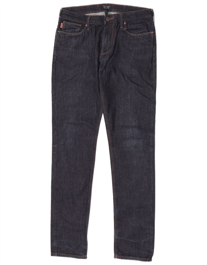 Armani Herren Slim Jeans W31 L33 Marineblaue Baumwolle