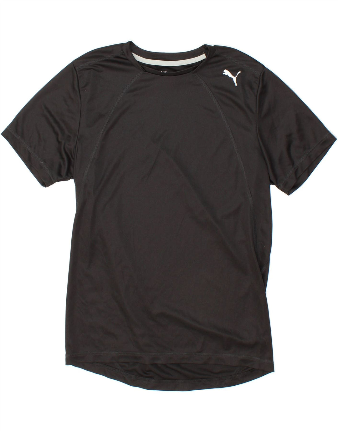 PUMA Mens T-Shirt Top Medium Black Polyester Vintage Puma and Second-Hand Puma from Messina Hembry 