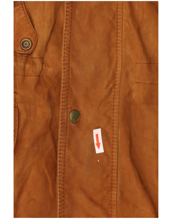 Vintage Herren Wildlederjacke IT 54 2XL Braunes Leder