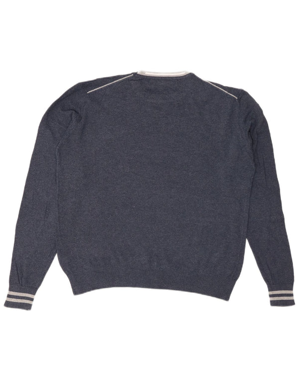 ARMATA DI MARE Mens Crew Neck Jumper Sweater IT 50 Medium Navy Blue Cotton