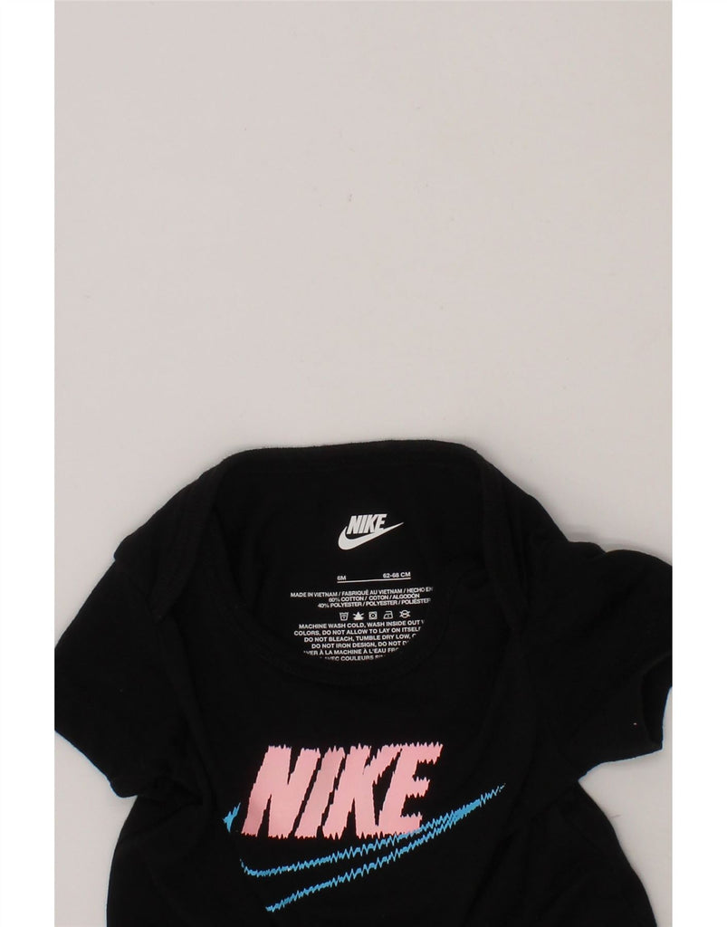NIKE Baby Girls Graphic Bodysuit 3-6 Months Black Cotton Vintage Nike and Second-Hand Nike from Messina Hembry 