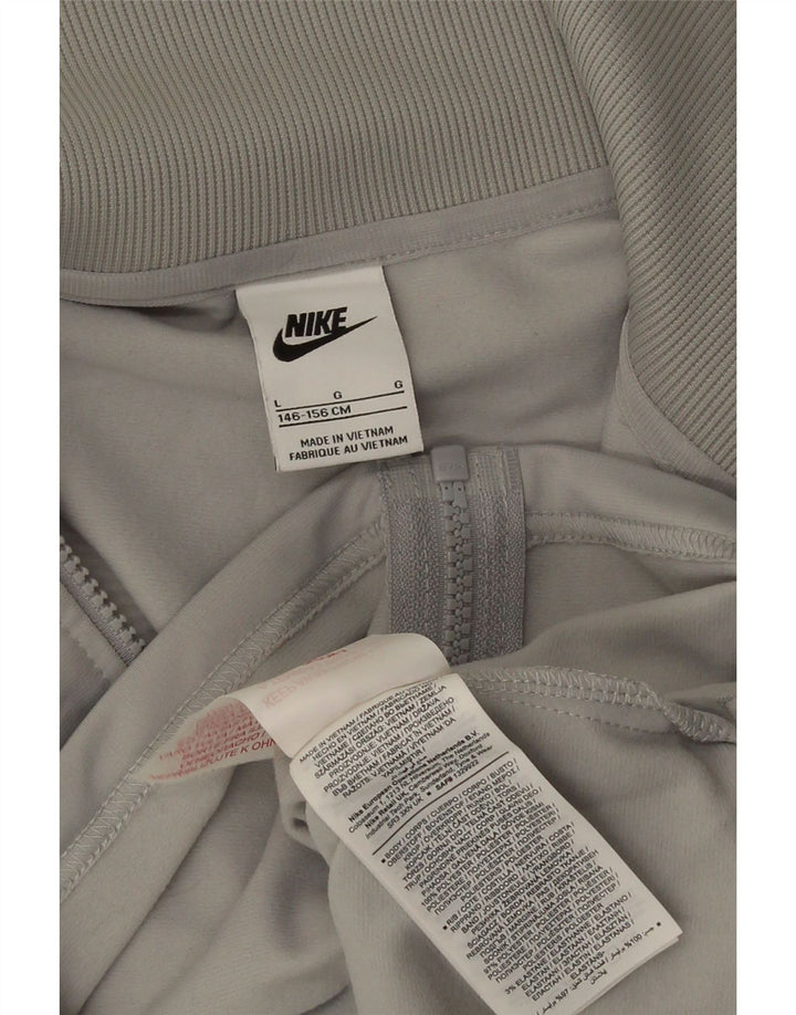 Nike Mädchen Crop Trainingsanzug Top Jacke 12–13 Jahre groß grau Polyester