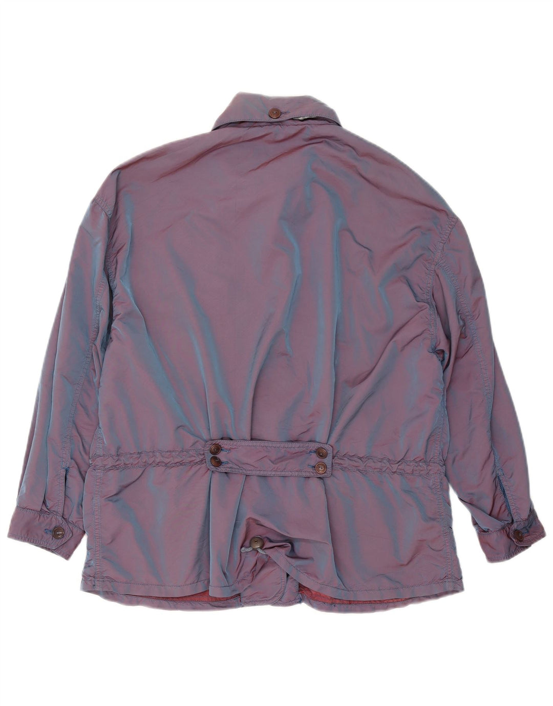 Vintage Damen Übergroße Utility-Jacke IT 44 Mittelblaues Polyamid