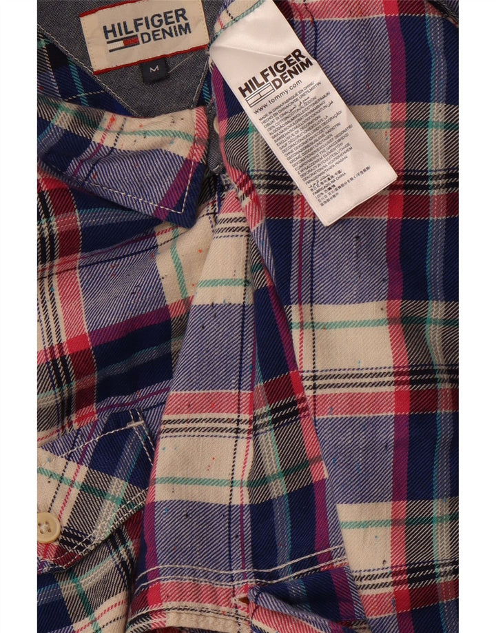 TOMMY HILFIGER Herren Flanellhemd mittelblau karierte Baumwolle