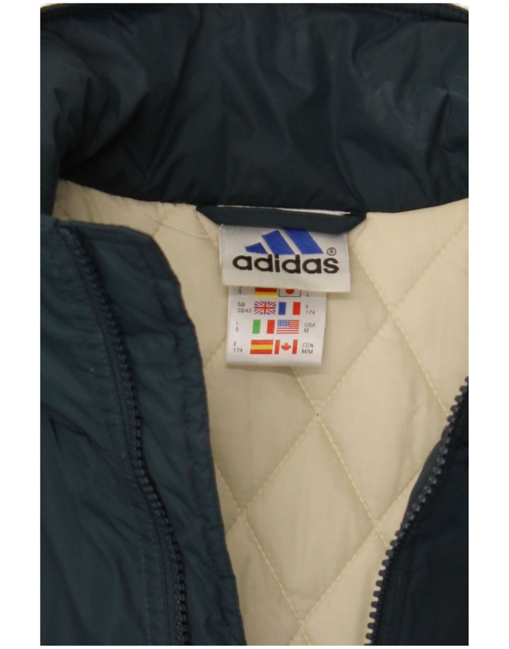 Adidas Herren gepolsterte Jacke UK 38/40 Medium Marineblau Nylon
