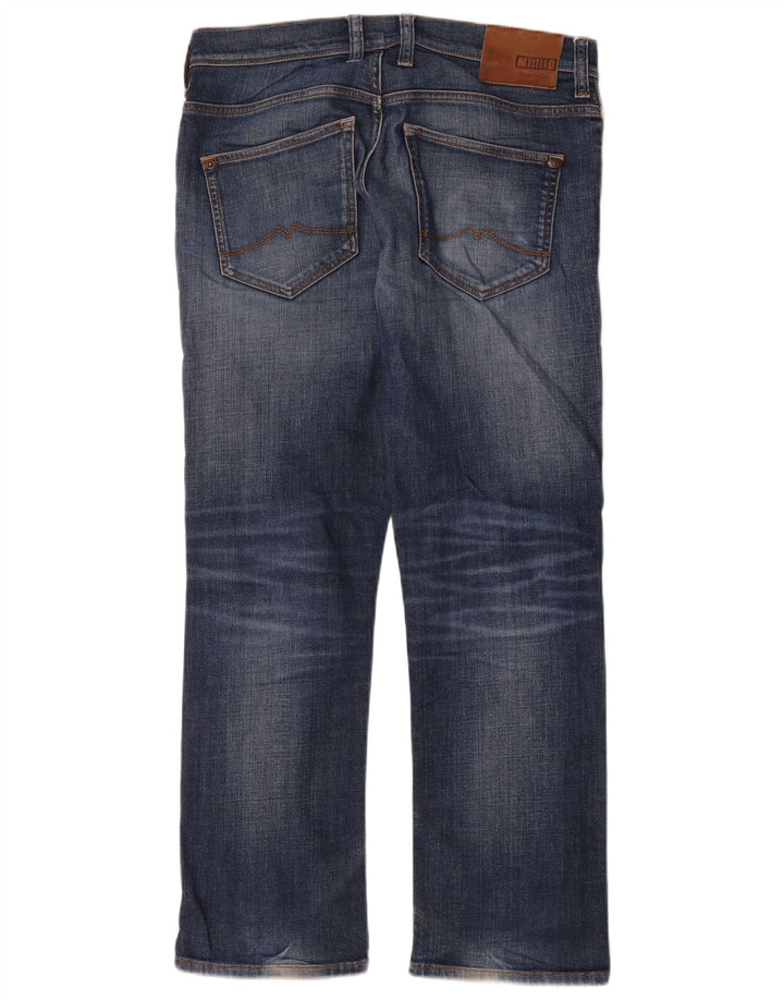 Mustang Herren Straight Jeans W32 L30 Blaue Baumwolle