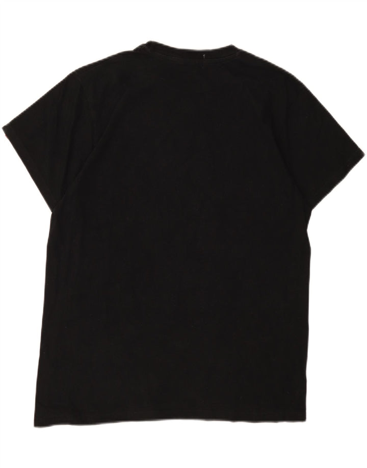 LEVI'S Womens T-Shirt Top UK 14 Medium Black Cotton