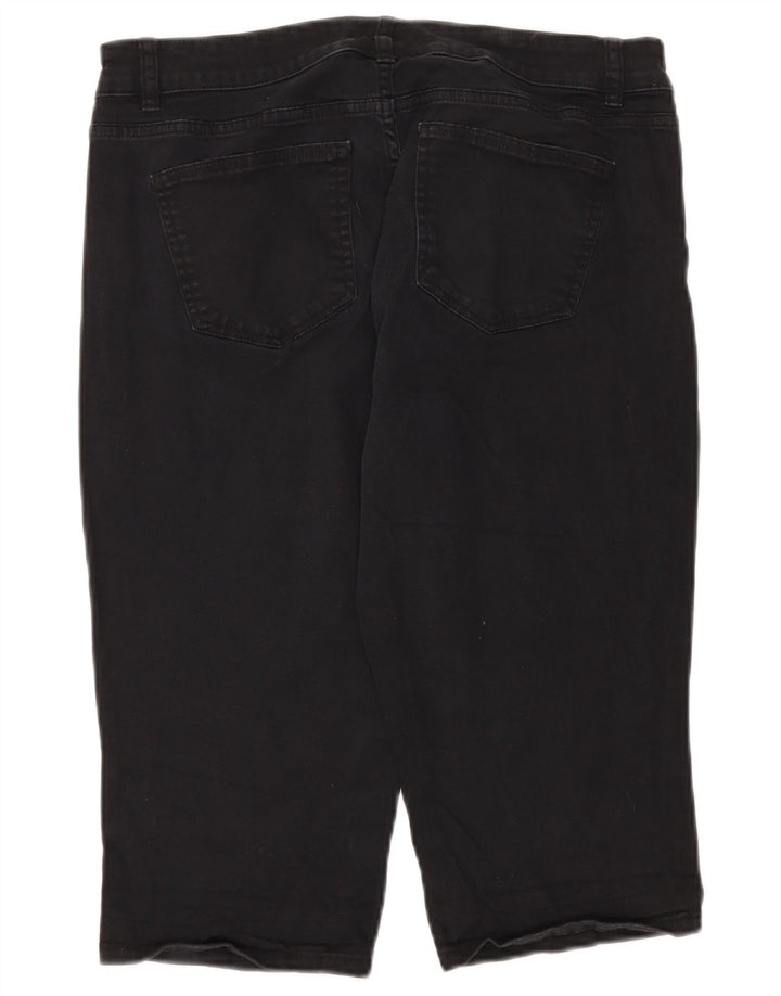 CHAPS Damen Bermudashorts US 12 Large W34 Schwarze Baumwolle