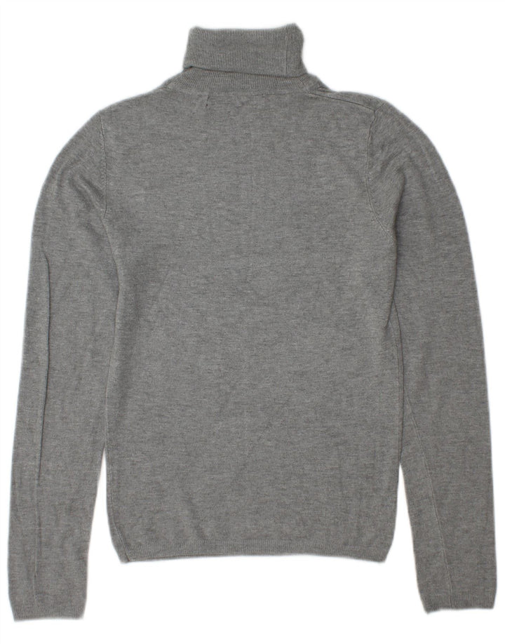 Zara Damen-Pullover mit Rollkragen, Gr. 10, Größe S, grau, Viskose