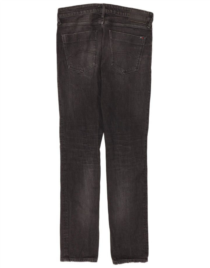 Tommy Hilfiger Herren Slim Jeans W33 L34 Graue Baumwolle