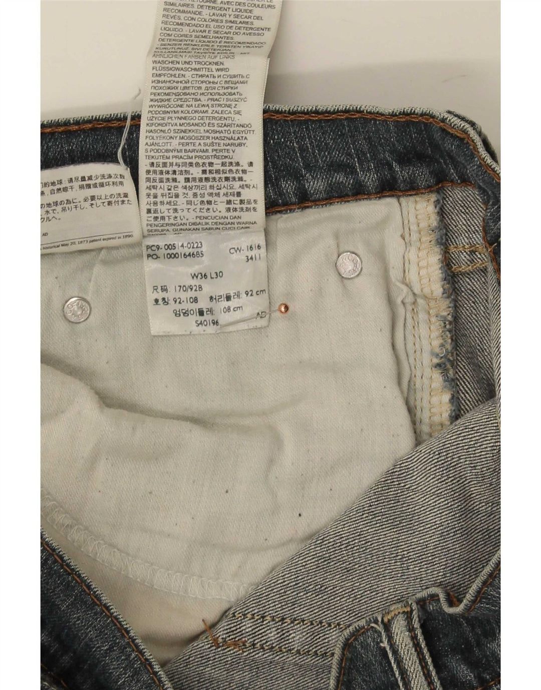 Levi's Herren Straight Jeans W36 L27 Blau