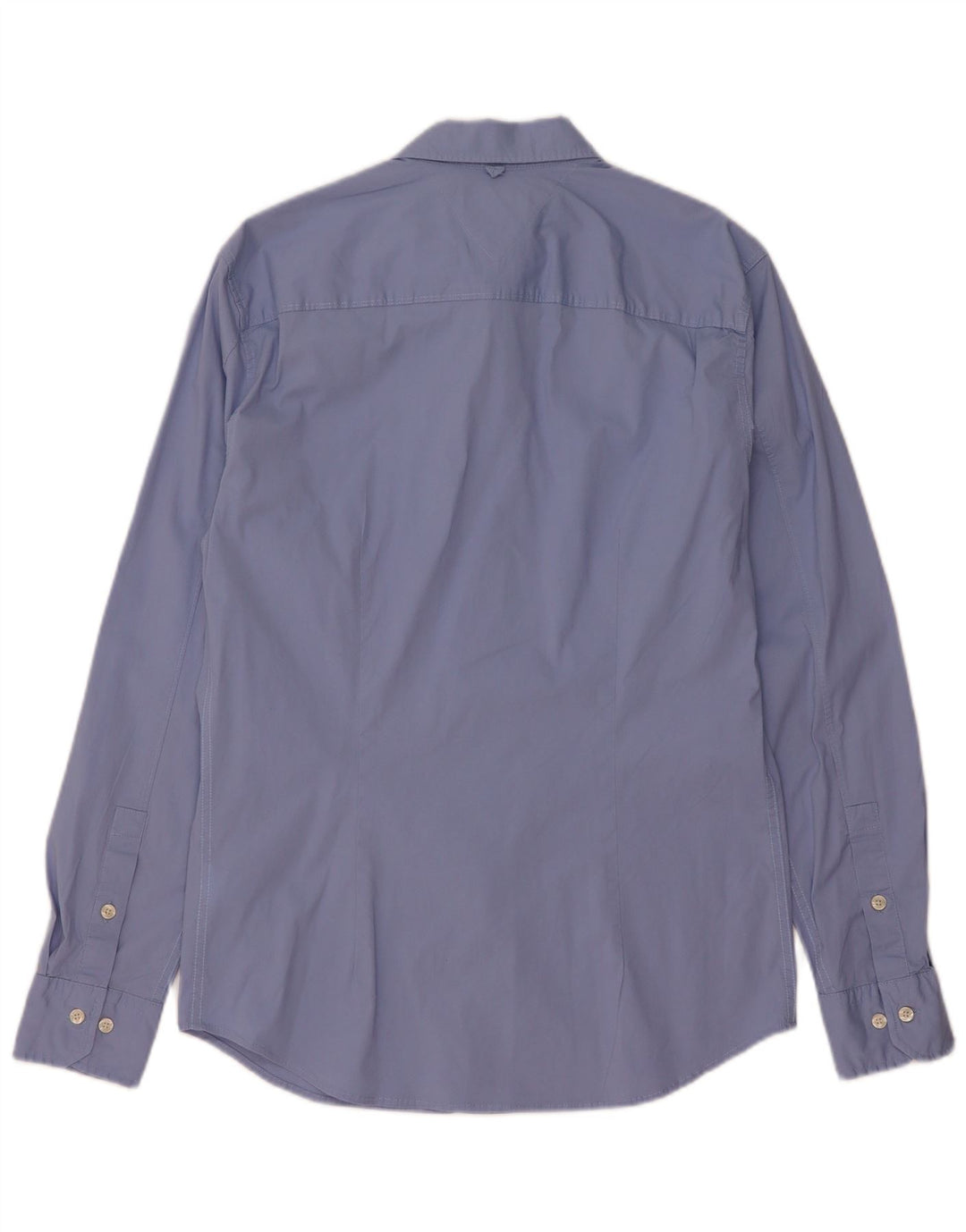Tommy Hilfiger Herren-Slim-Fit-Hemd, groß, aus blauer Baumwolle