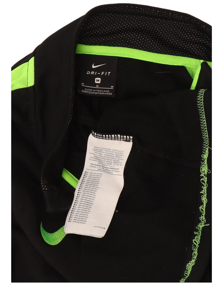 Nike Herren Dri Fit Pullover-Trainingsanzugoberteil mit Reißverschluss, Mittelschwarz, Farbblock
