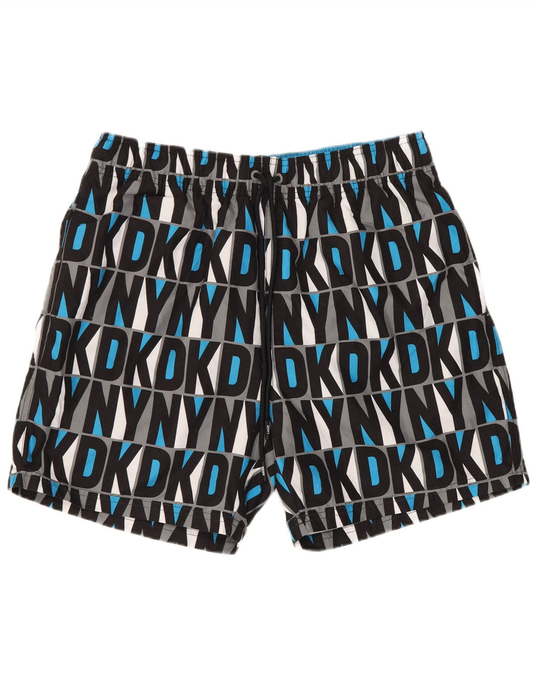 Dkny Herren-Badeshorts mit Grafik, mittelgroß, mehrfarbig, Polyester