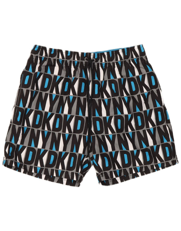 Dkny Herren-Badeshorts mit Grafik, mittelgroß, mehrfarbig, Polyester