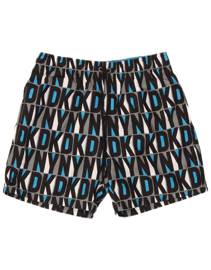 Dkny Herren-Badeshorts mit Grafik, mittelgroß, mehrfarbig, Polyester