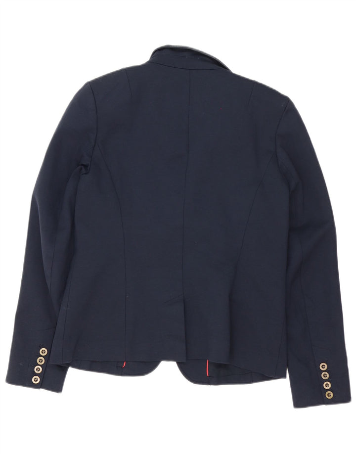 Gap Damen-Blazerjacke mit 3 Knöpfen, Gr. 14, Größe L, Marineblau, Baumwolle