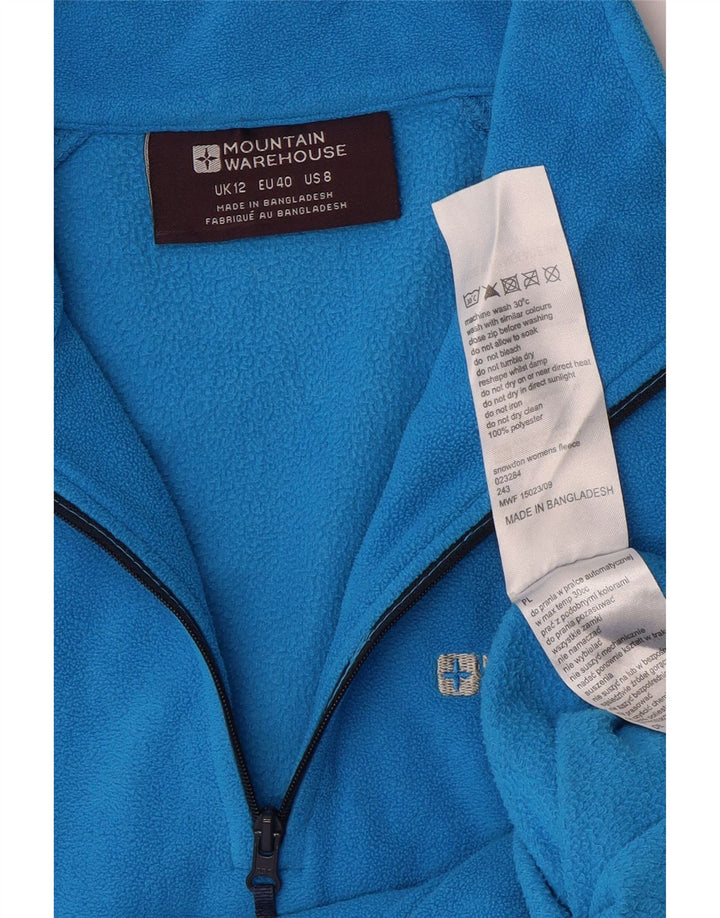 Mountain Warehouse Damen-Fleecepullover mit Reißverschluss am Kragen, UK 12, Mittelblau