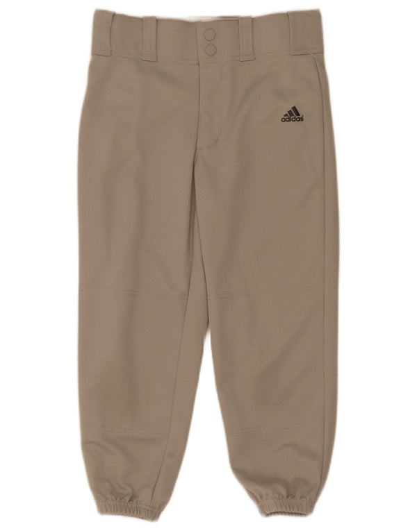 Adidas Jungen Capri-Trainingshose, Jogger, 8–9 Jahre, Größe S, grau, Polyester