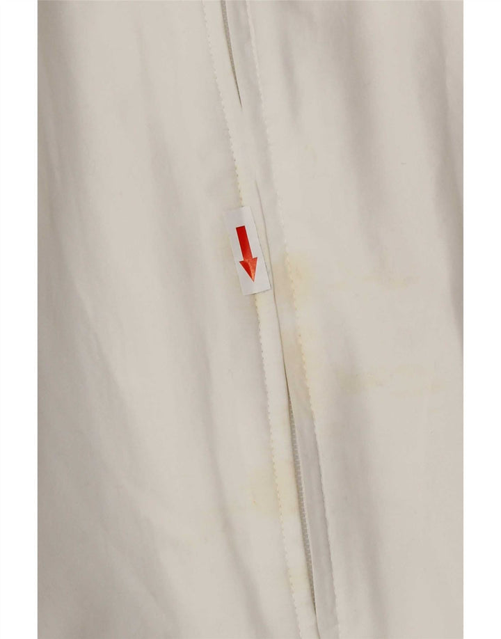 Nike Herren-Trainingsanzugoberteil, UK-Größe 41/43, großes weißes Polyester