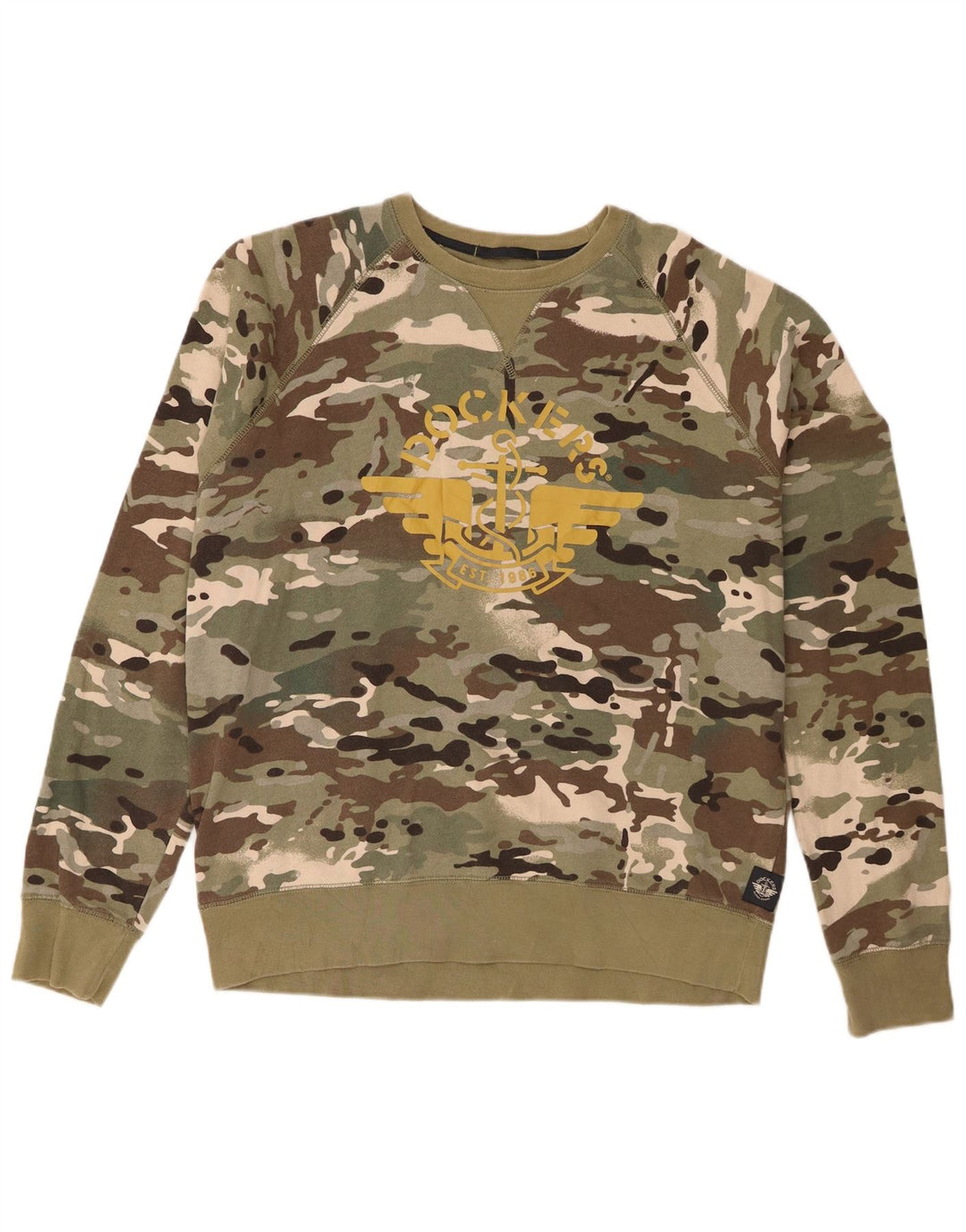 Dockers Herren-Sweatshirt mit Grafik, groß, grün, Camouflage-Armee