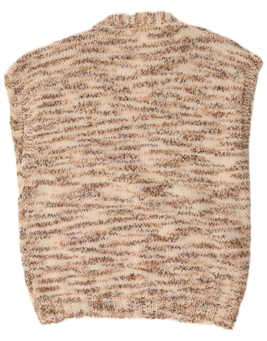 Vintage Herren Weste Tank Top Groß Beige meliert