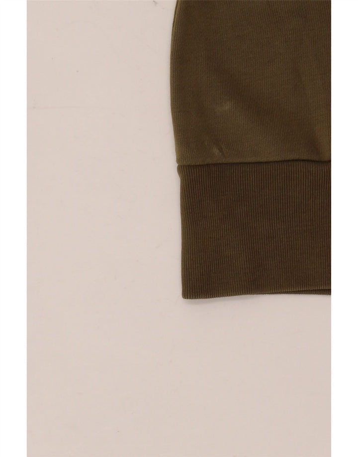 DIESEL Damen Grafik-Sweatshirt-Pullover UK 12 Medium Khaki Baumwolle