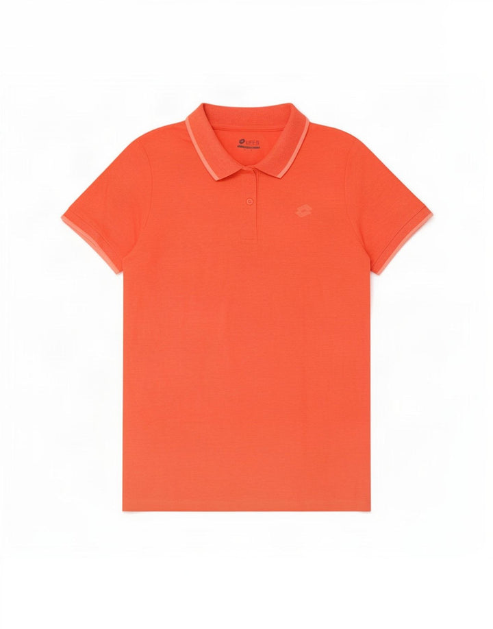 Lotto Damen Poloshirt UK 14 Large Orange Polyester