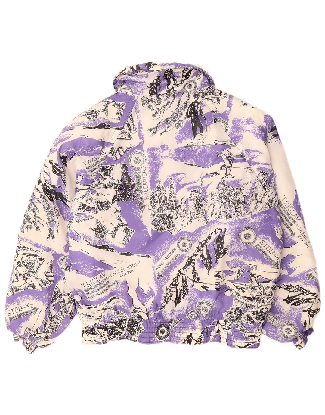 YASSA Womens Graphic Skijacke UK 18 XL Lila Farbblock