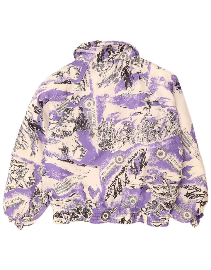 YASSA Womens Graphic Skijacke UK 18 XL Lila Farbblock