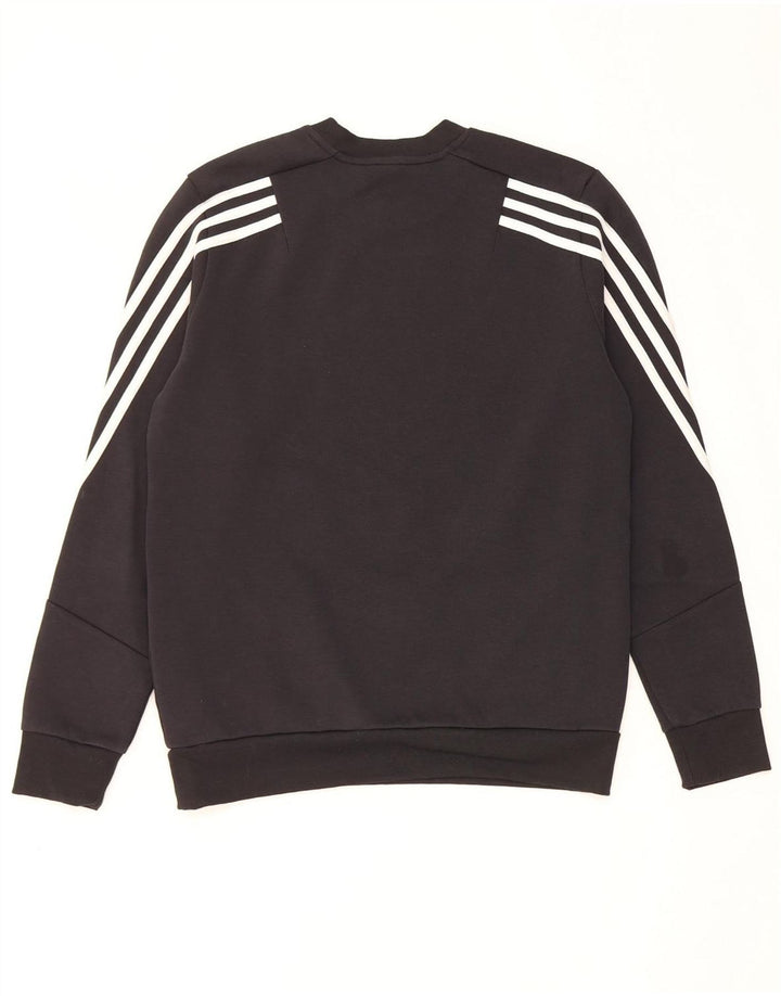 ADIDAS Jungen Sweatshirt Pullover 13-14 Jahre Schwarze Baumwolle