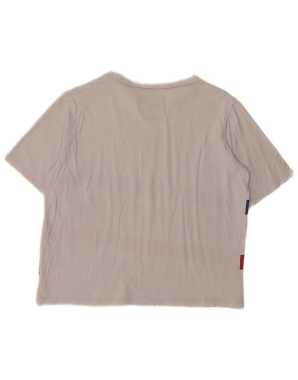 Levi's Crop Graphic T-Shirt-Oberteil für Mädchen, 13–14 Jahre, weiße Colourblock-Baumwolle