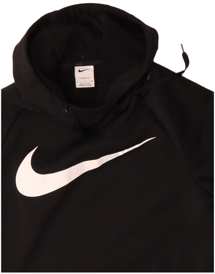Nike Herren Therma-Fit Graphic Hoodie Pullover Small Schwarz Polyester
