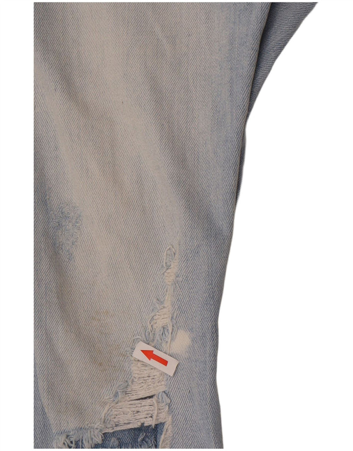 Zara Herren Distressed Slim Jeans EU 42 Large W32 L26 Blau