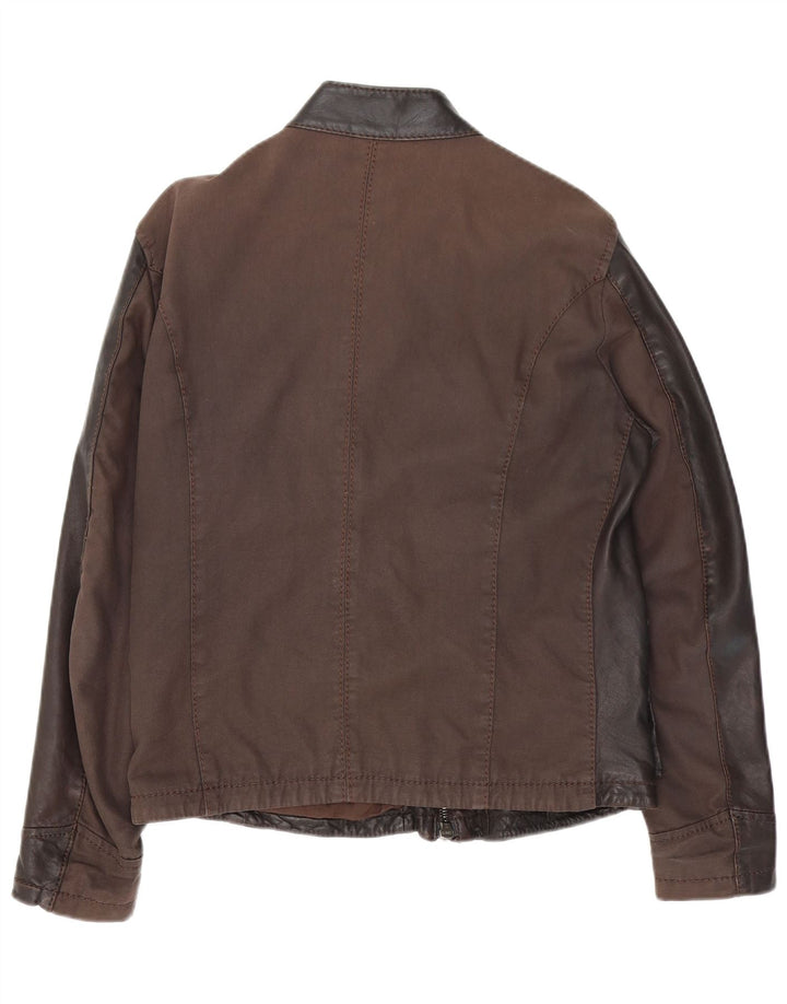 Jey Coleman Herren Lederjacke IT 50 großes braunes Leder