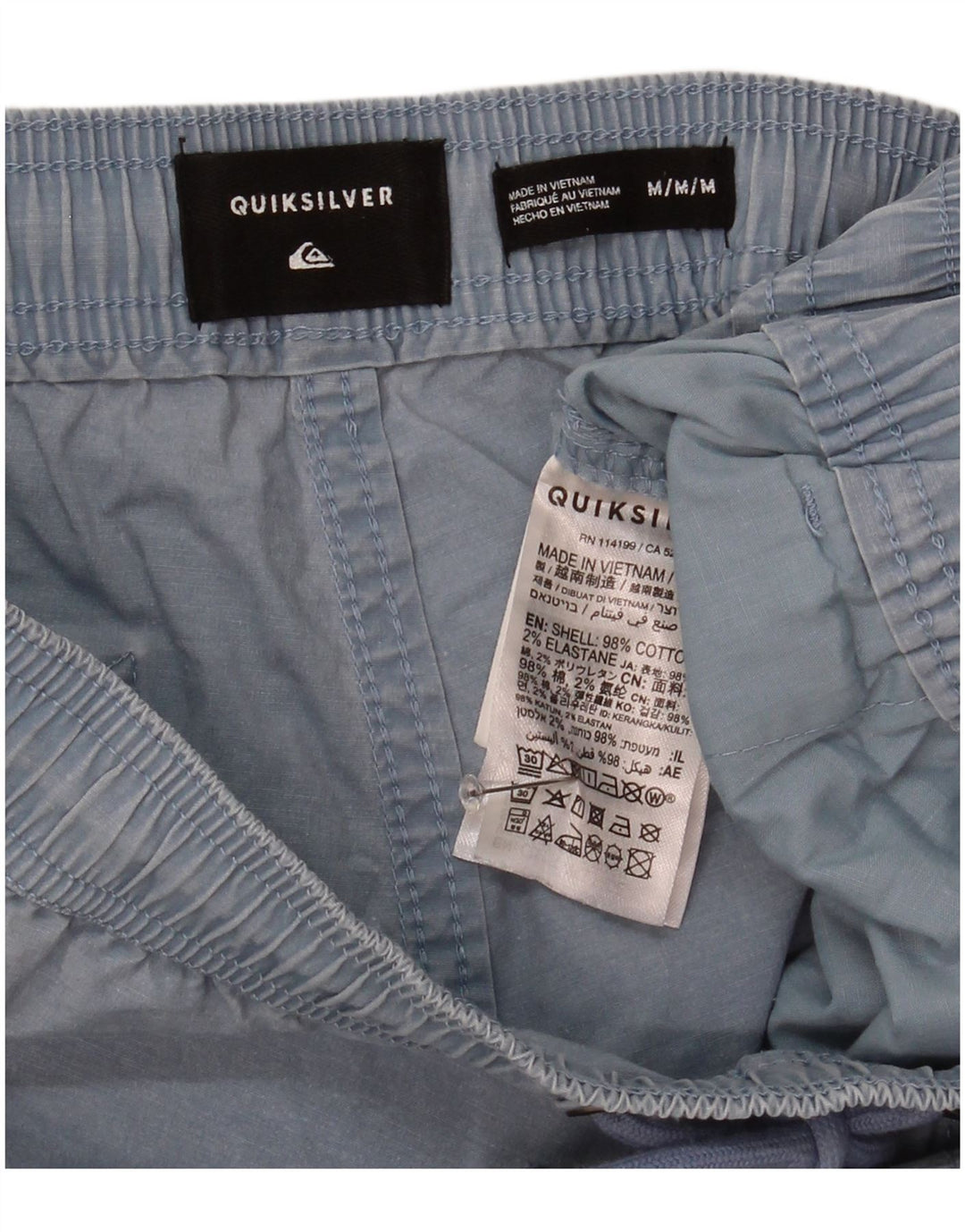 Quiksilver Herren-Sportshorts mit normaler Passform, mittelblaue Baumwolle, normale Passform