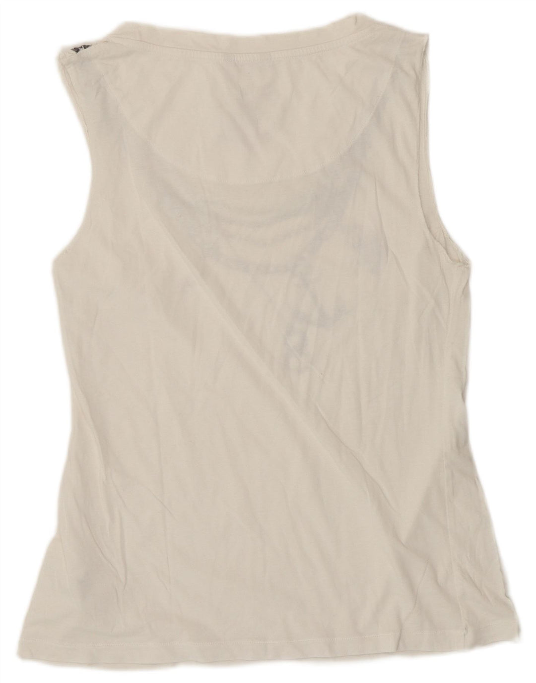 Carrera Womens Graphic Vest Top UK 10 Small Weiße Baumwolle
