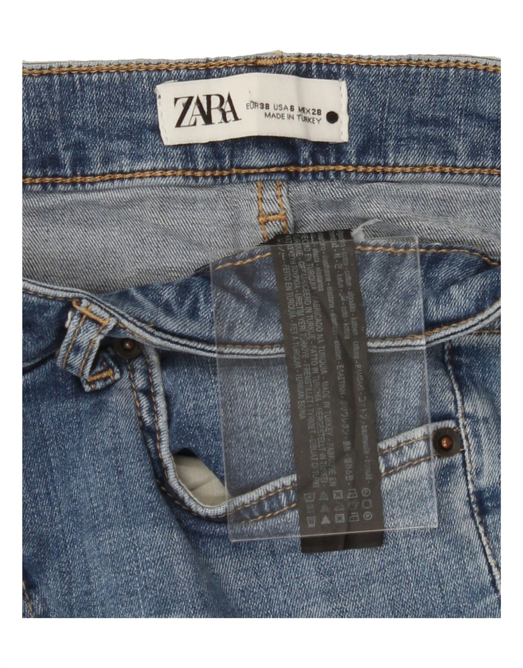 ZARA Womens Bootcut Jeans EU 38 Small W28 L32 Blue Cotton Vintage Zara and Second-Hand Zara from Messina Hembry 