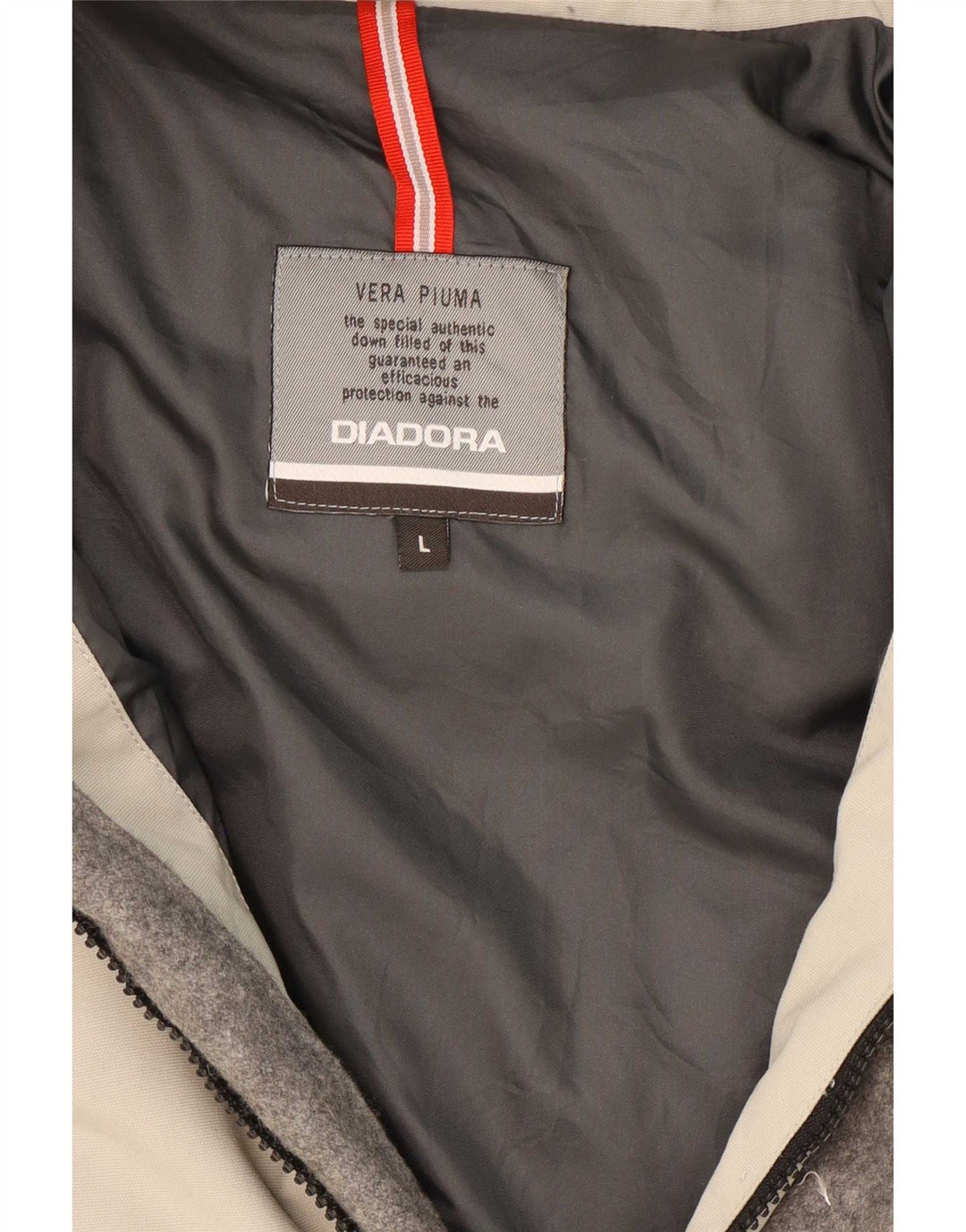 Diadora Wattierter Herrenmantel mit Kapuze, UK 40, Größe L, Grün, Polyamid