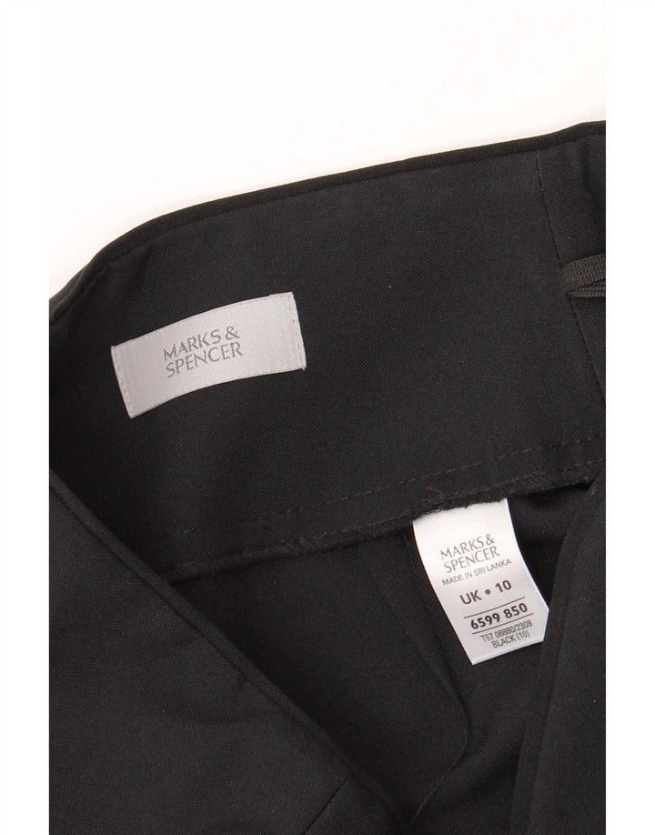 Marks & Spencer Damen Bleistiftrock UK 10 Small W26 Schwarz Polyester