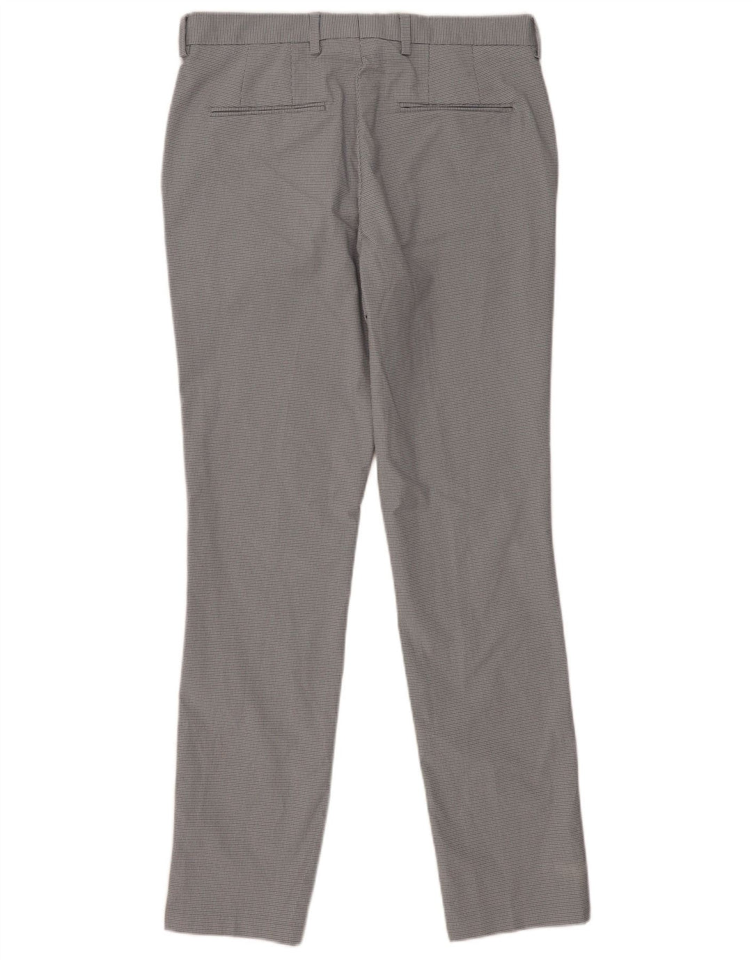 Reiss Damen Slim Anzughose W32 L32 Graue Hahnentritt-Baumwolle